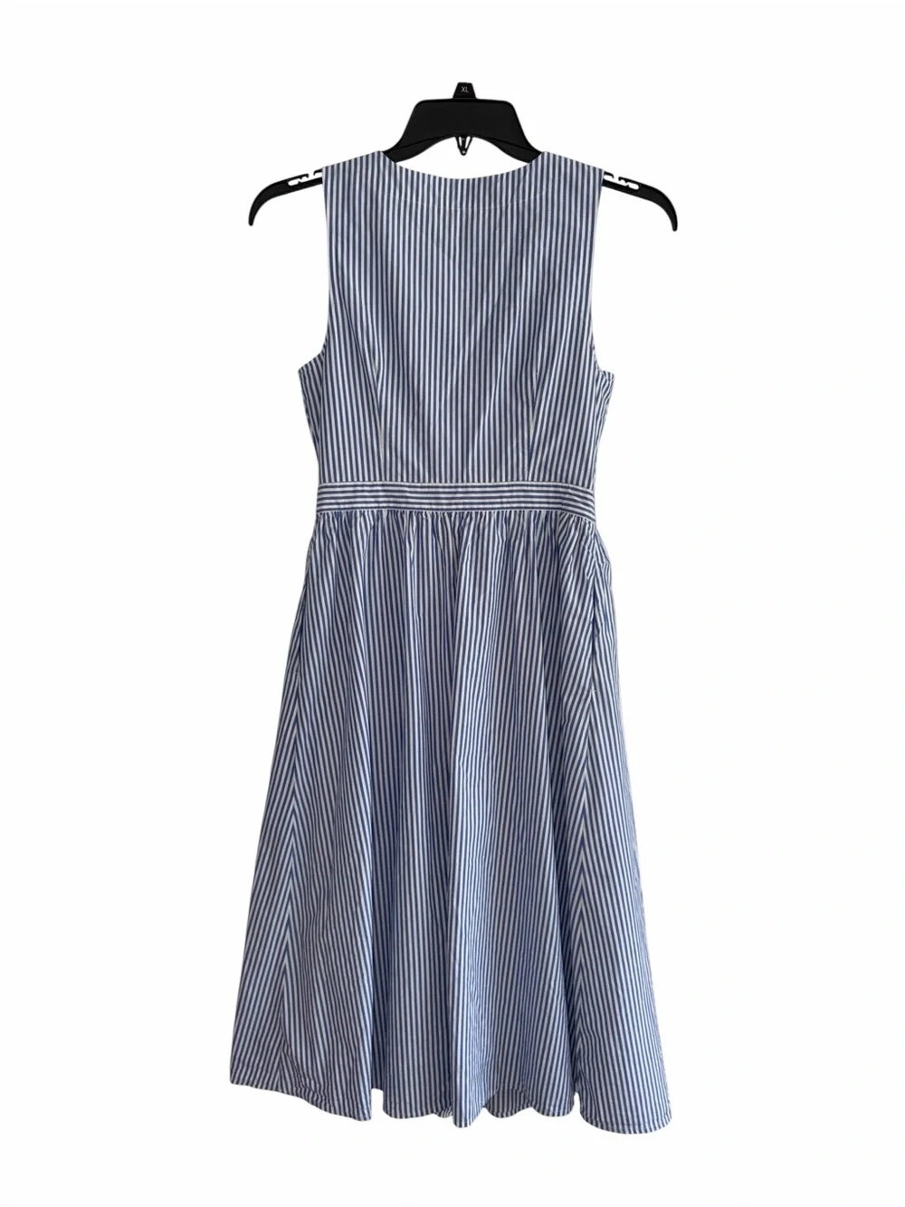 J. Crew Sleeveless Striped Poplin Midi Dress Size 4